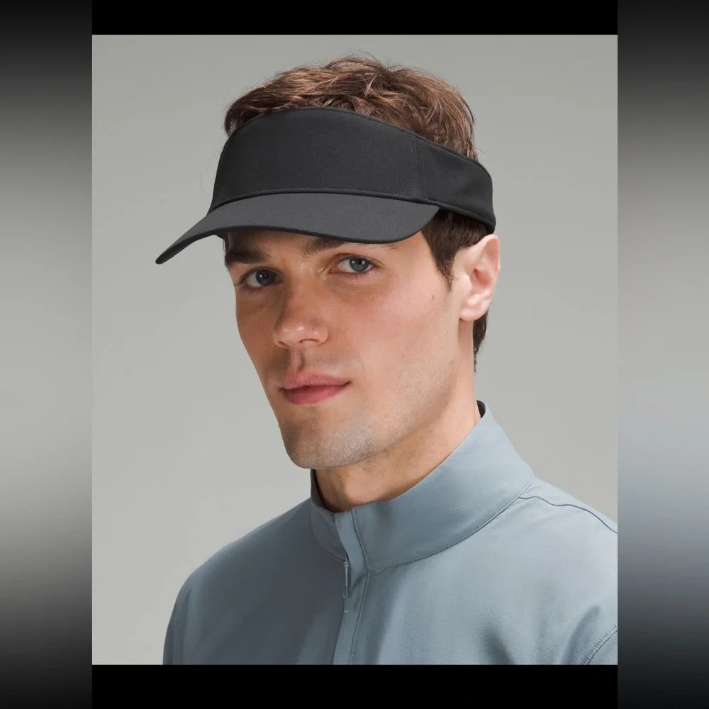 NWT LULULEMON SWEATBAND FORMED BLACK VISOR SMALL MEDIUM ADJUSTABLE FIT - Picture 3 of 8